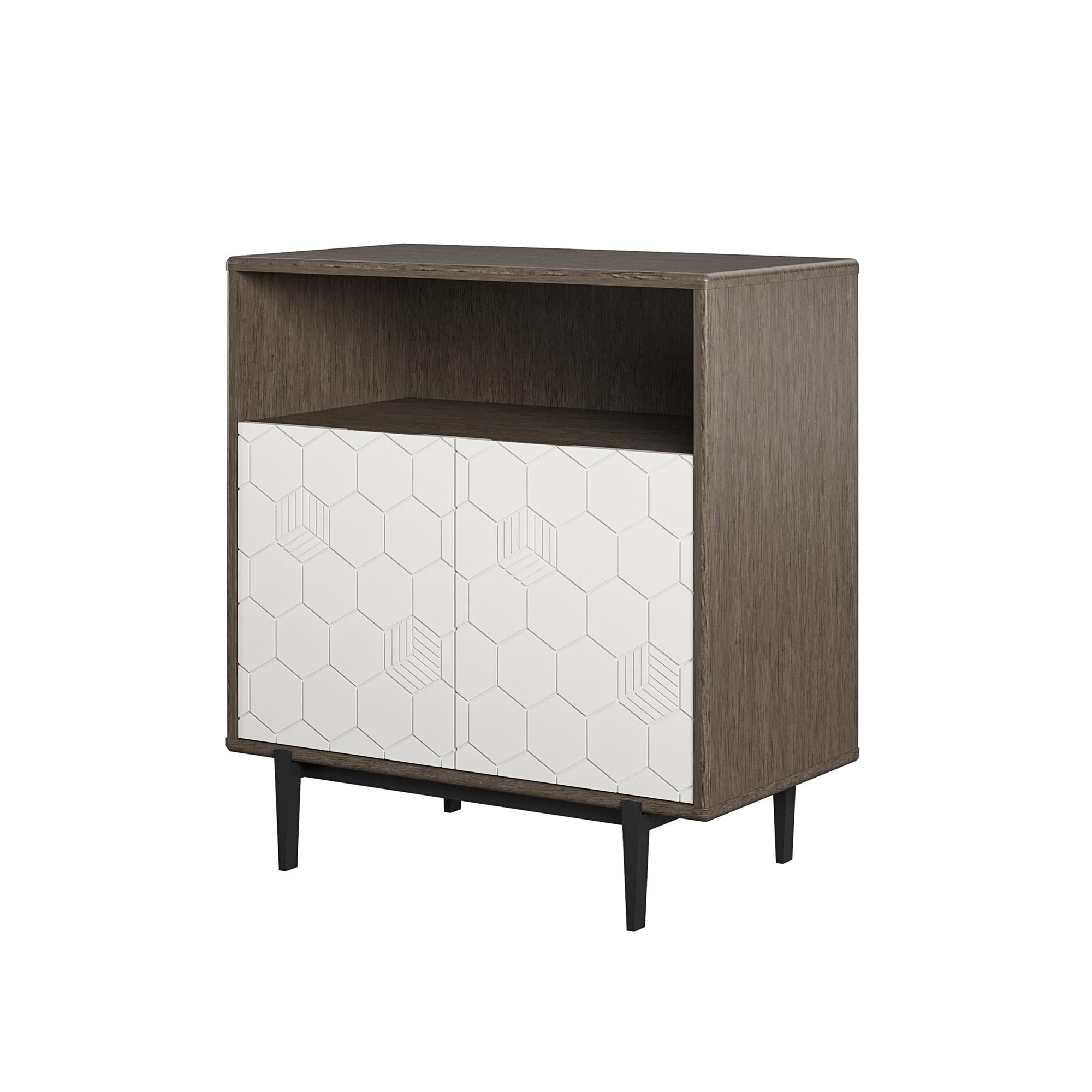 CosmoLiving Olivia Storage Cabinet - Gray (Wood Grain)