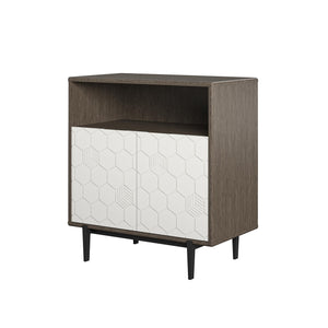 CosmoLiving Olivia Storage Cabinet - Gray (Wood Grain)