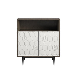 CosmoLiving Olivia Storage Cabinet - Gray (Wood Grain)