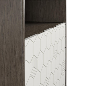 CosmoLiving Olivia Storage Cabinet - Gray (Wood Grain)