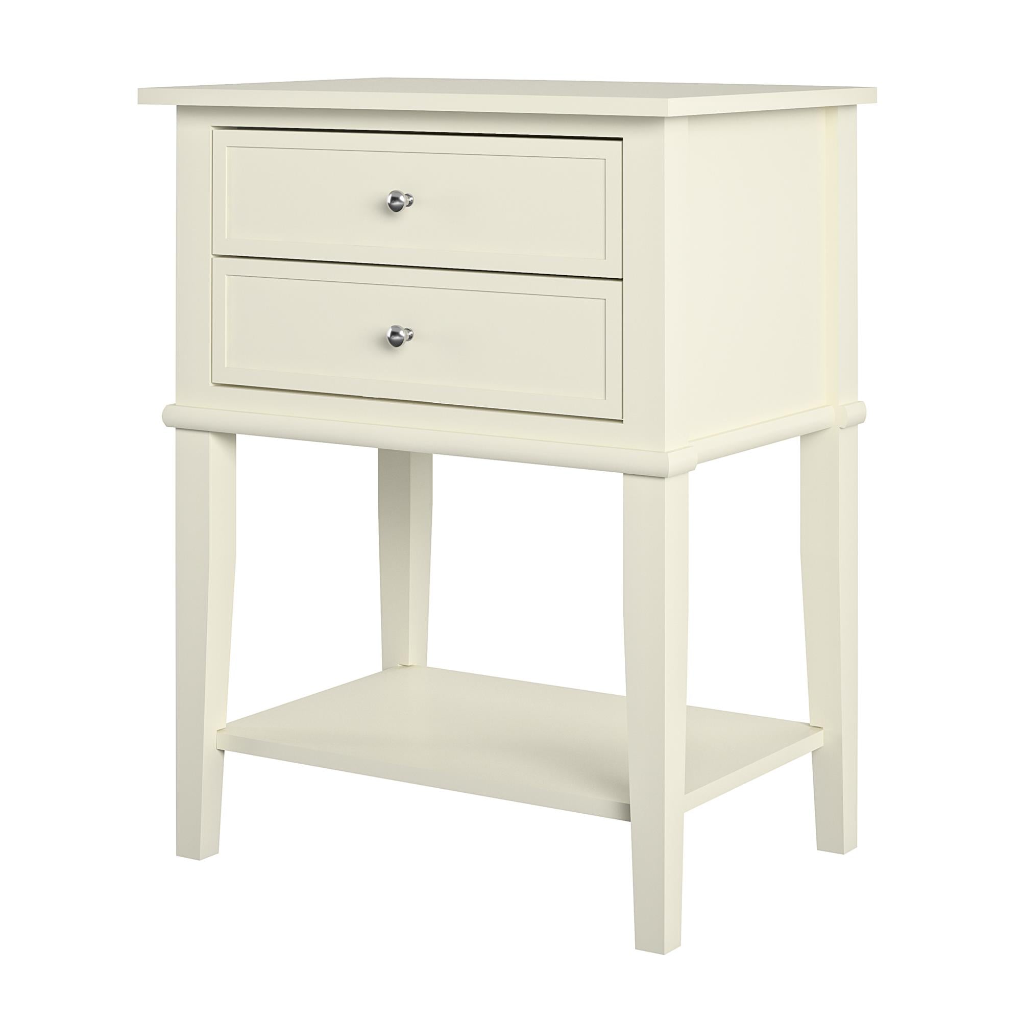 Ameriwood Home Franklin Accent Table with 2 Drawers - White