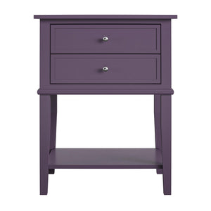 Ameriwood Home Franklin Accent Table with 2 Drawers - Purple