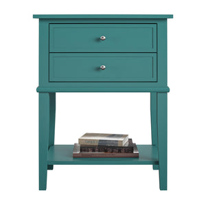 Ameriwood Home Franklin Accent Table with 2 Drawers - Emerald Green