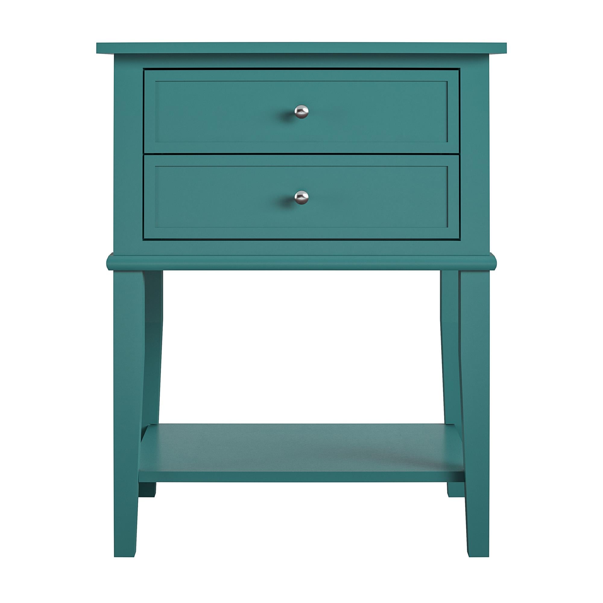 Ameriwood Home Franklin Accent Table with 2 Drawers - Emerald Green