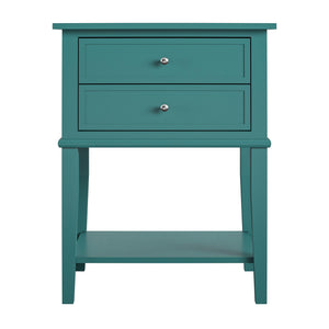 Ameriwood Home Franklin Accent Table with 2 Drawers - Emerald Green