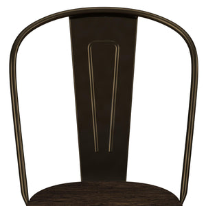 DHP Fusion Stackable Dining Chairs, Set of 2 - Bronze