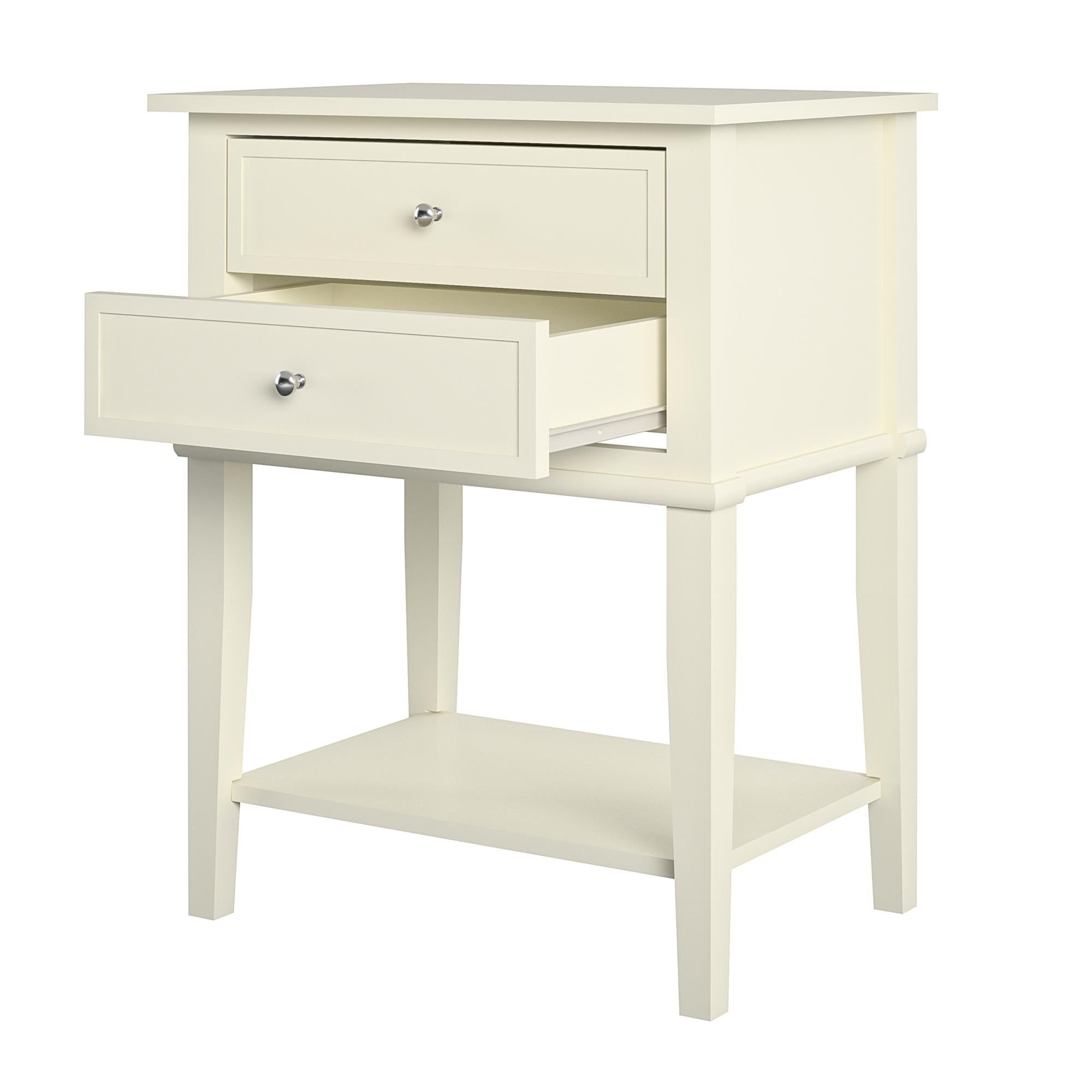 Ameriwood Home Franklin Accent Table with 2 Drawers - White