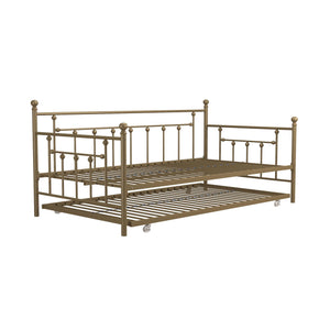 DHP Manila Metal Daybed with Trundle - Gold - Twin