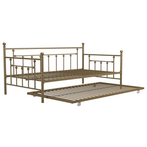 DHP Manila Metal Daybed with Trundle - Gold - Twin