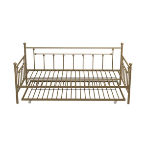 DHP Manila Metal Daybed with Trundle - Gold - Twin