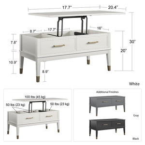 CosmoLiving Westerleigh Lift-Top Coffee Table - Black
