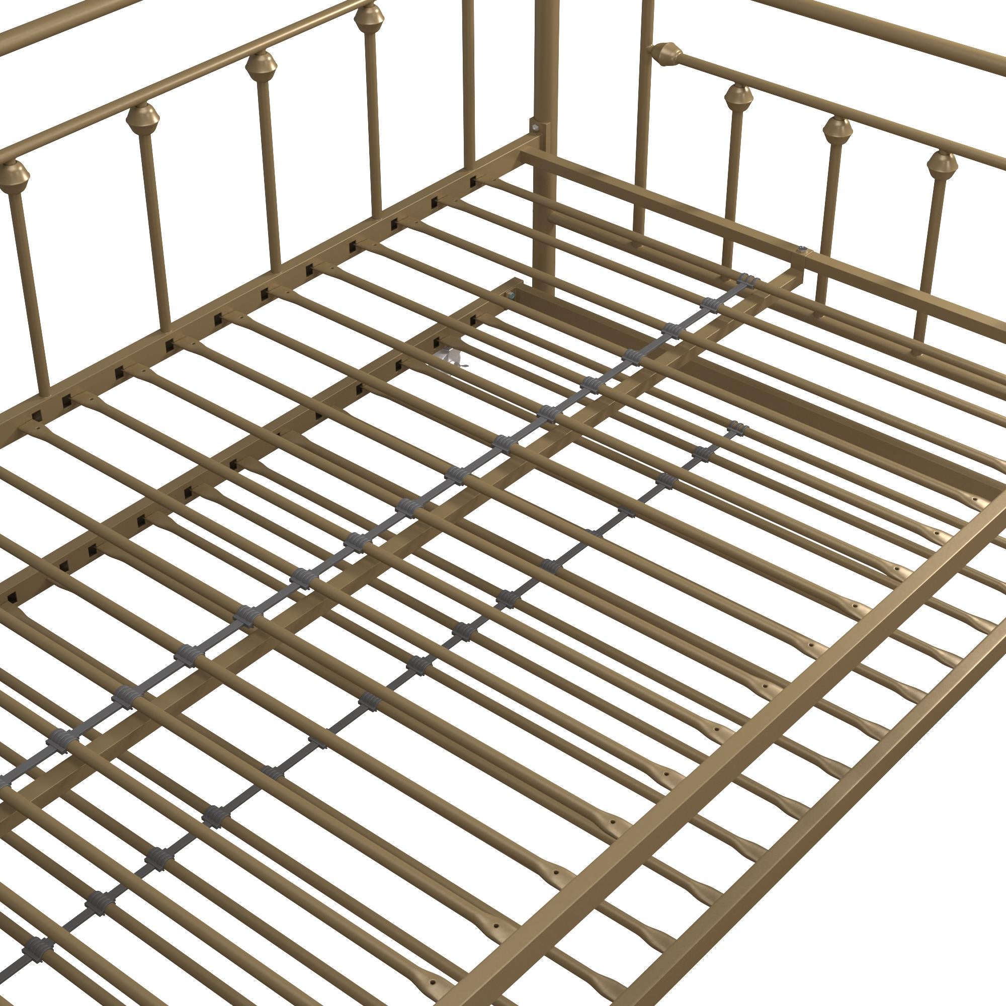 DHP Manila Metal Daybed with Trundle - Gold - Twin
