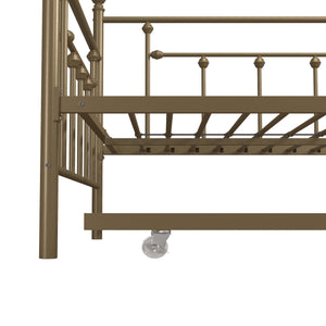 DHP Manila Metal Daybed with Trundle - Gold - Twin