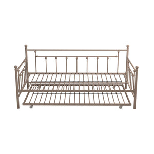 DHP Manila Metal Daybed with Trundle - Millennial Pink - Twin