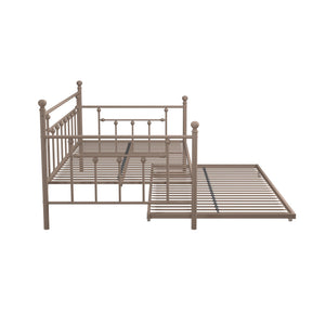 DHP Manila Metal Daybed with Trundle - Millennial Pink - Twin