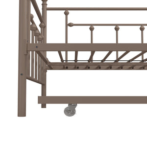 DHP Manila Metal Daybed with Trundle - Millennial Pink - Twin