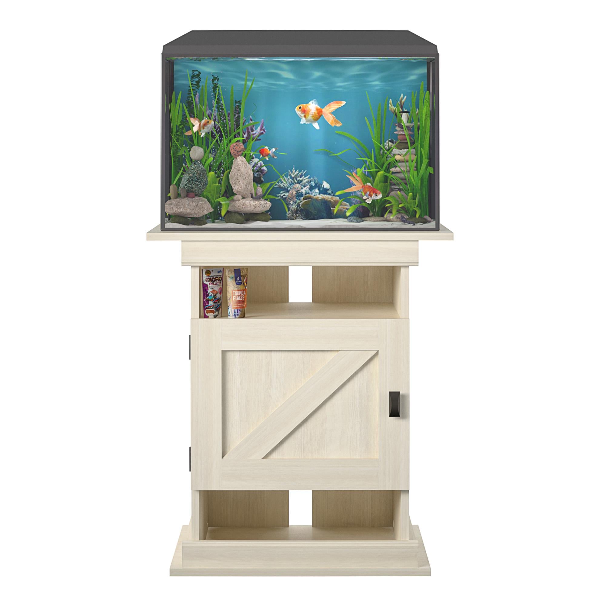 Ollie & Hutch Farmington 10-20 Aquarium or Terrarium Stand - Ivory Oak