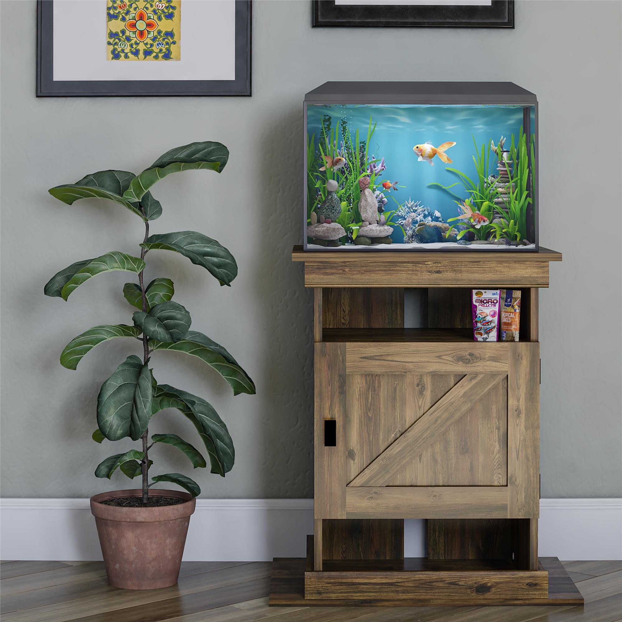 Ollie & Hutch Farmington 10-20 Aquarium or Terrarium Stand - Rustic