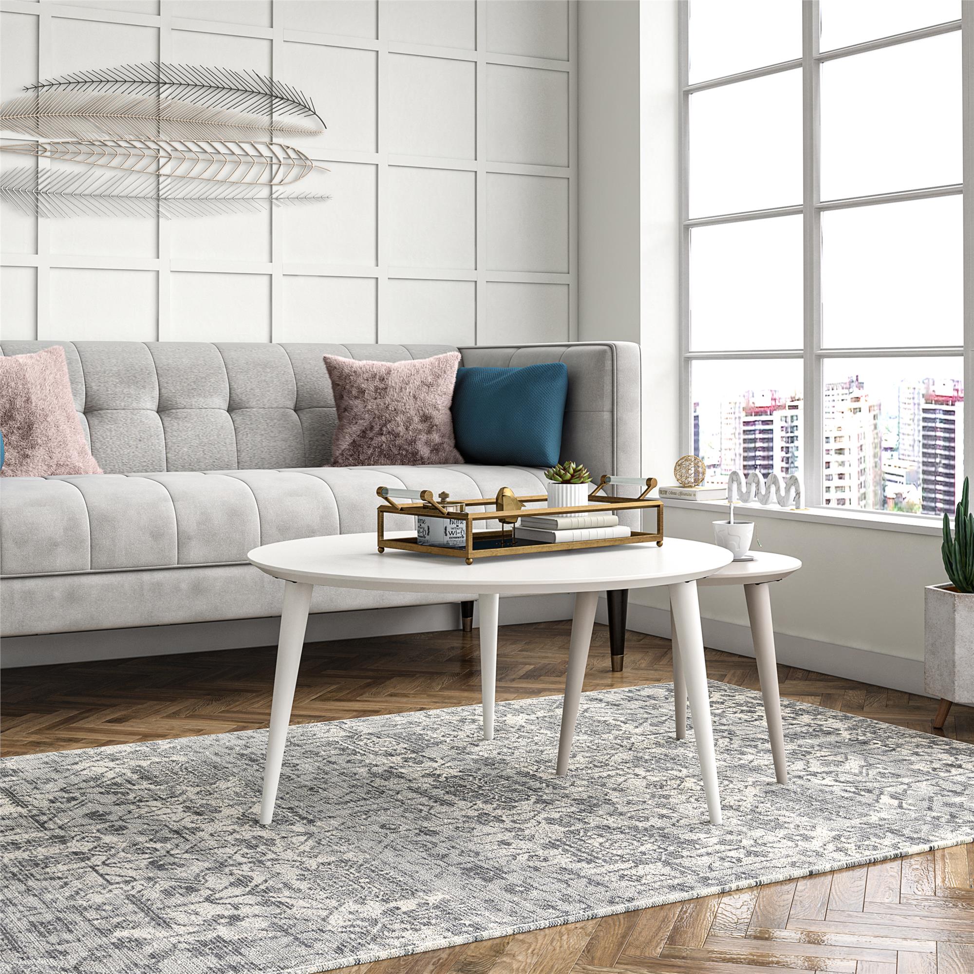 CosmoLiving Carnegie Nesting Tables - White