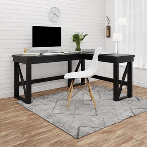 Ameriwood Home Crestwood Lift Top L Desk - Black