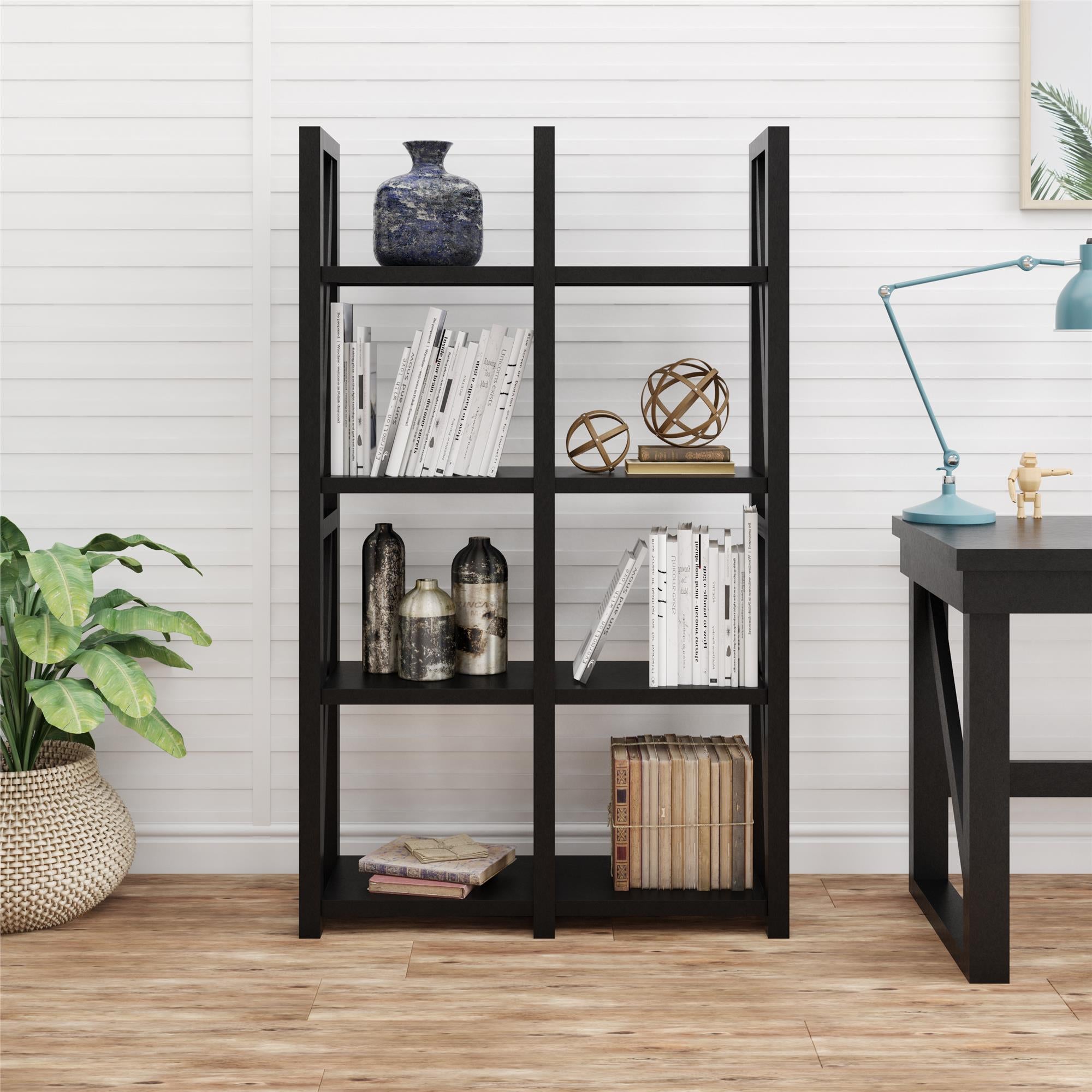 Ameriwood Home Crestwood Bookcase/Room Divider - Black