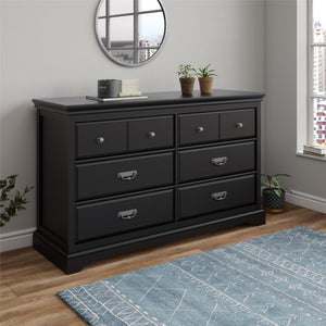 Ameriwood Home Bristol 6 Drawer Dresser - Black