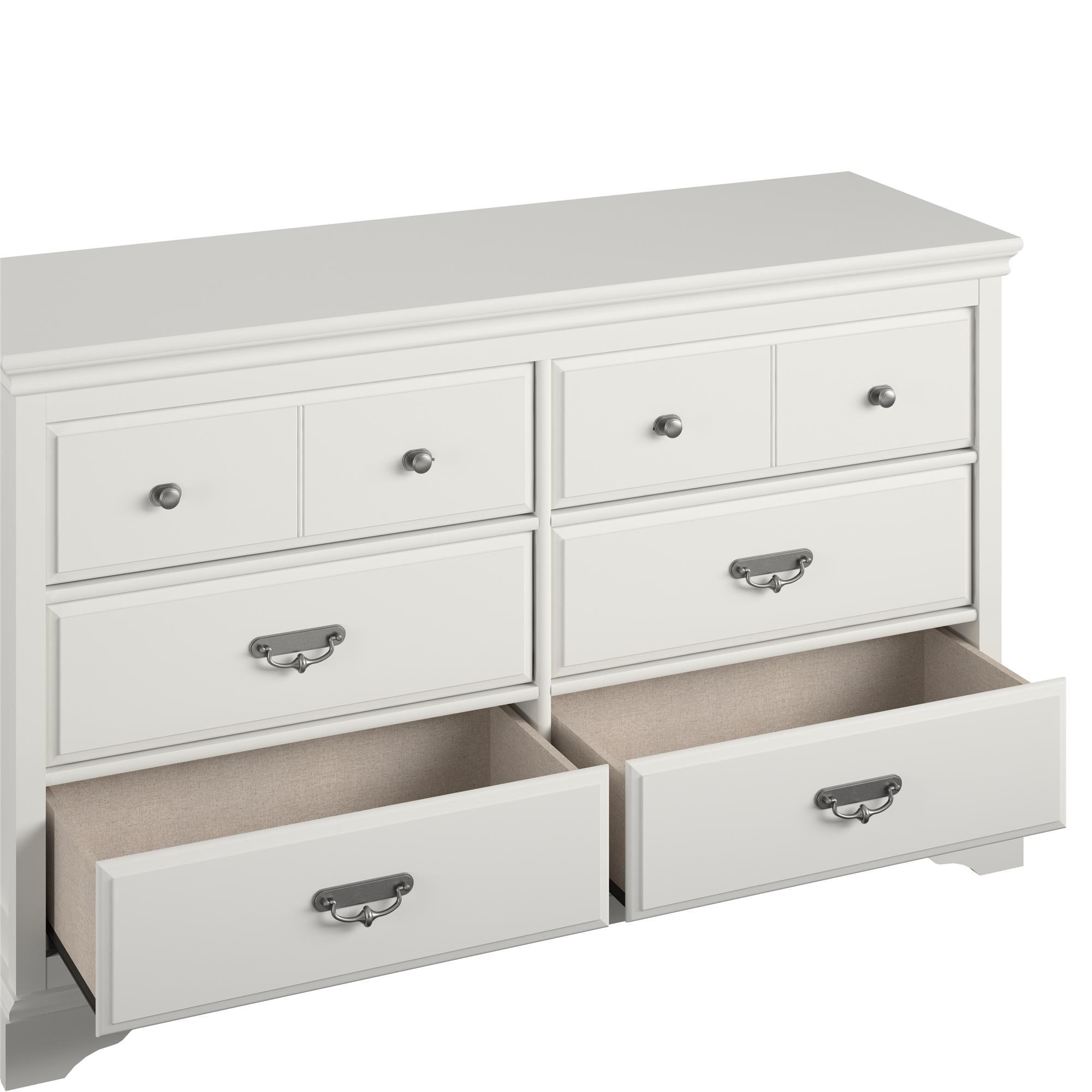 Ameriwood Home Bristol 6 Drawer Dresser - White
