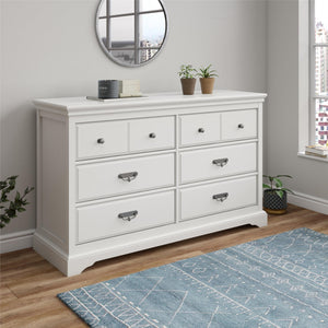 Ameriwood Home Bristol 6 Drawer Dresser - White