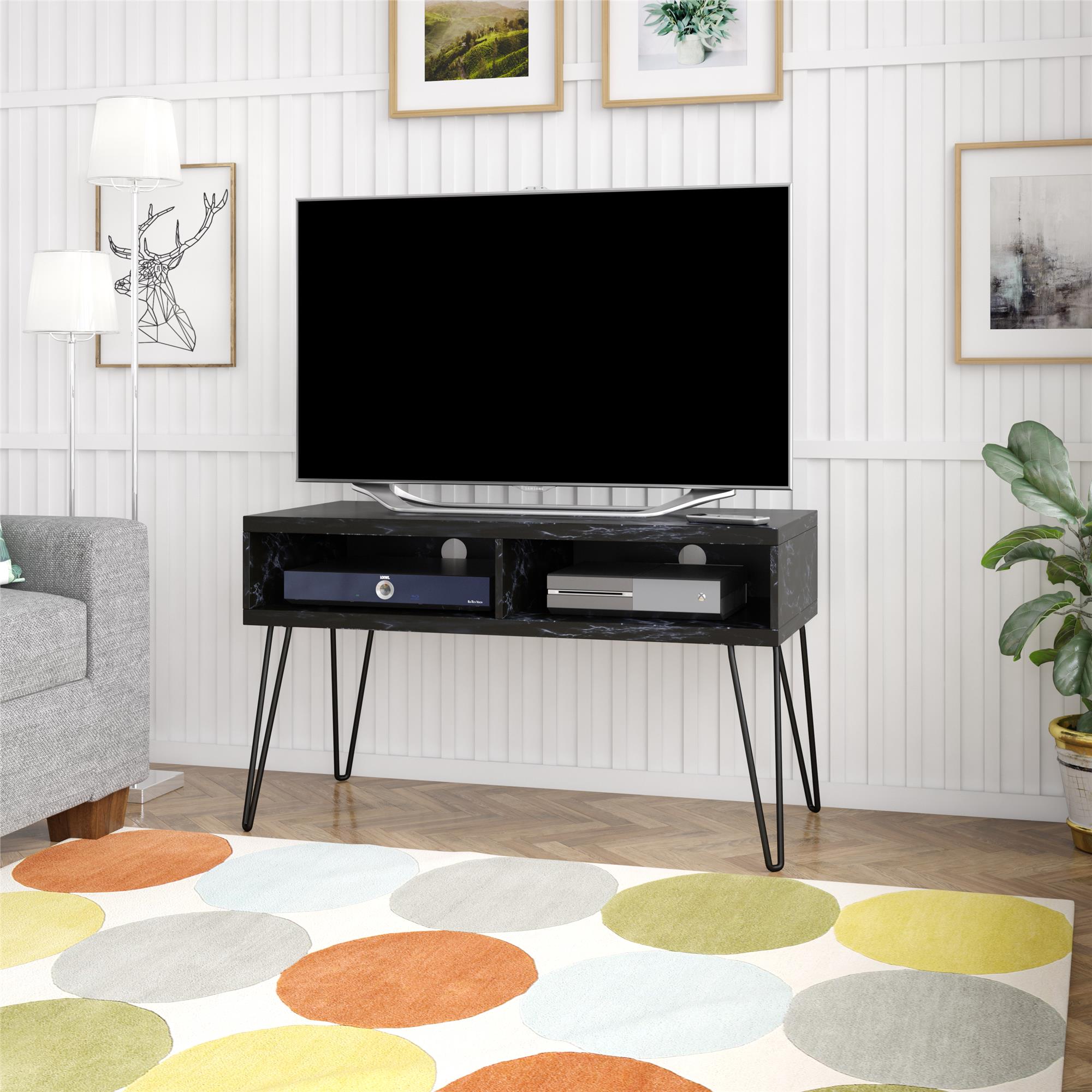 Novogratz Athena TV Stand for TVs up to 42" - Black Marble