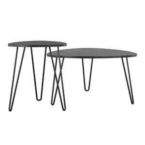 Novogratz Athena Nesting Tables - Black Marble