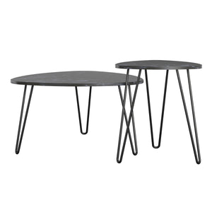 Novogratz Athena Nesting Tables - Black Marble