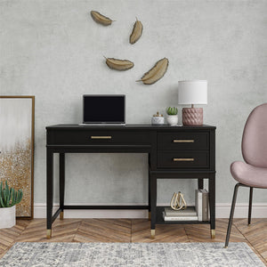 CosmoLiving Westerleigh Lift-Top Computer Desk - Black