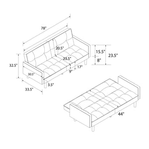 DHP Harper Futon Sofa Bed - Gray