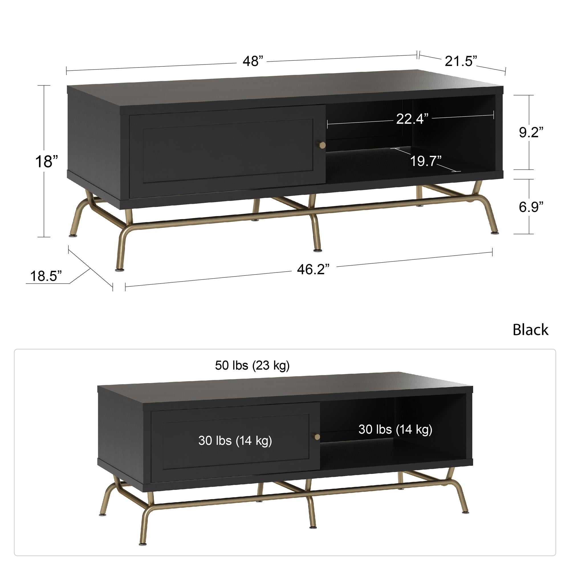 CosmoLiving Nova Coffee Table - Black