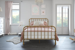 Max & Finn Wren Metal Bed - Gold - Full