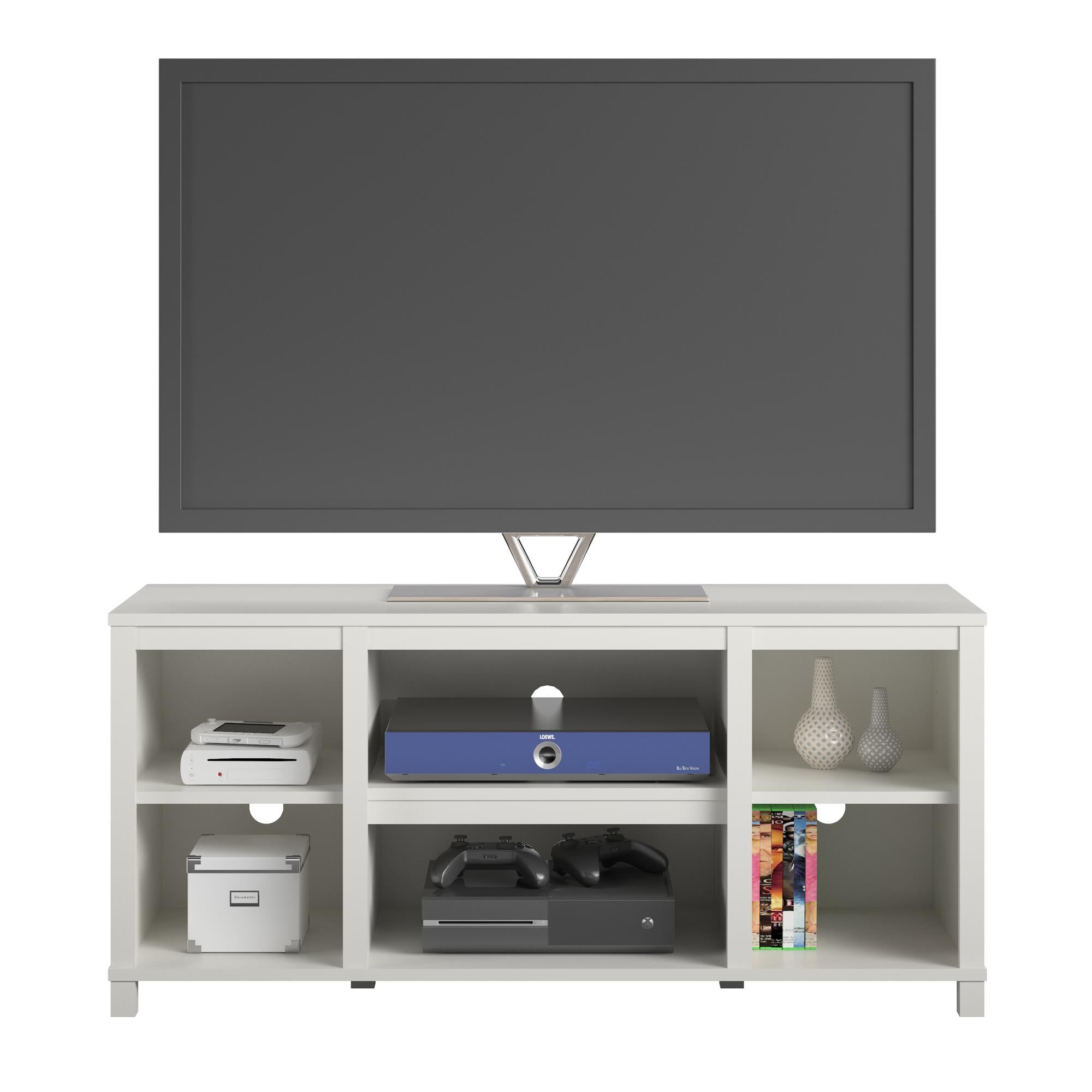 Ameriwood Home Parsons TV Stand for TVs up to 50" - White
