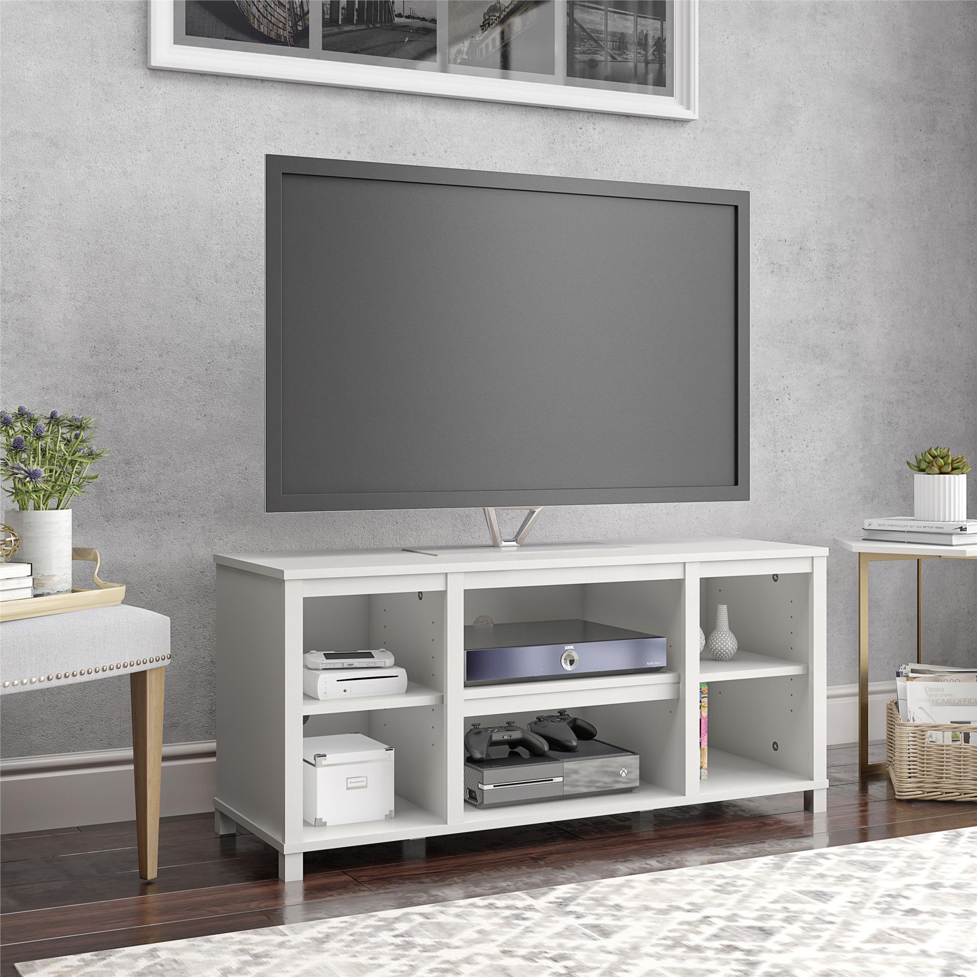 Ameriwood Home Parsons TV Stand for TVs up to 50" - White