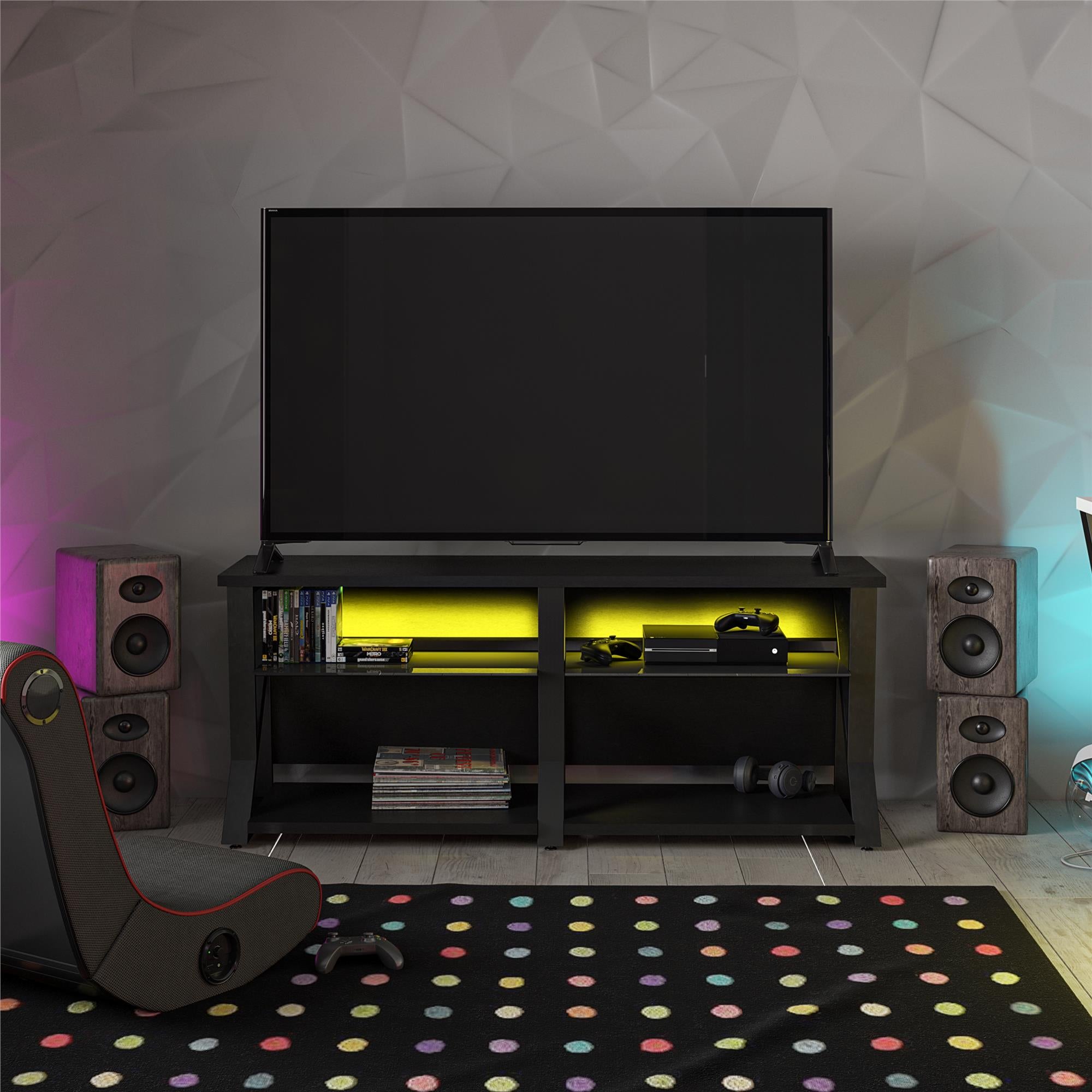 NTense Genesis Gaming TV Stand for TVs up to 70" - Black