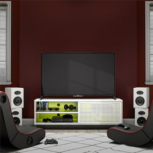 NTense Glitch Floating TV Stand for TVs up to 60" - White