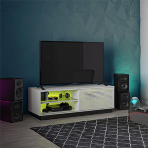 NTense Glitch Floating TV Stand for TVs up to 60" - White