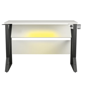 NTense Genesis Adjustable Gaming Desk - White