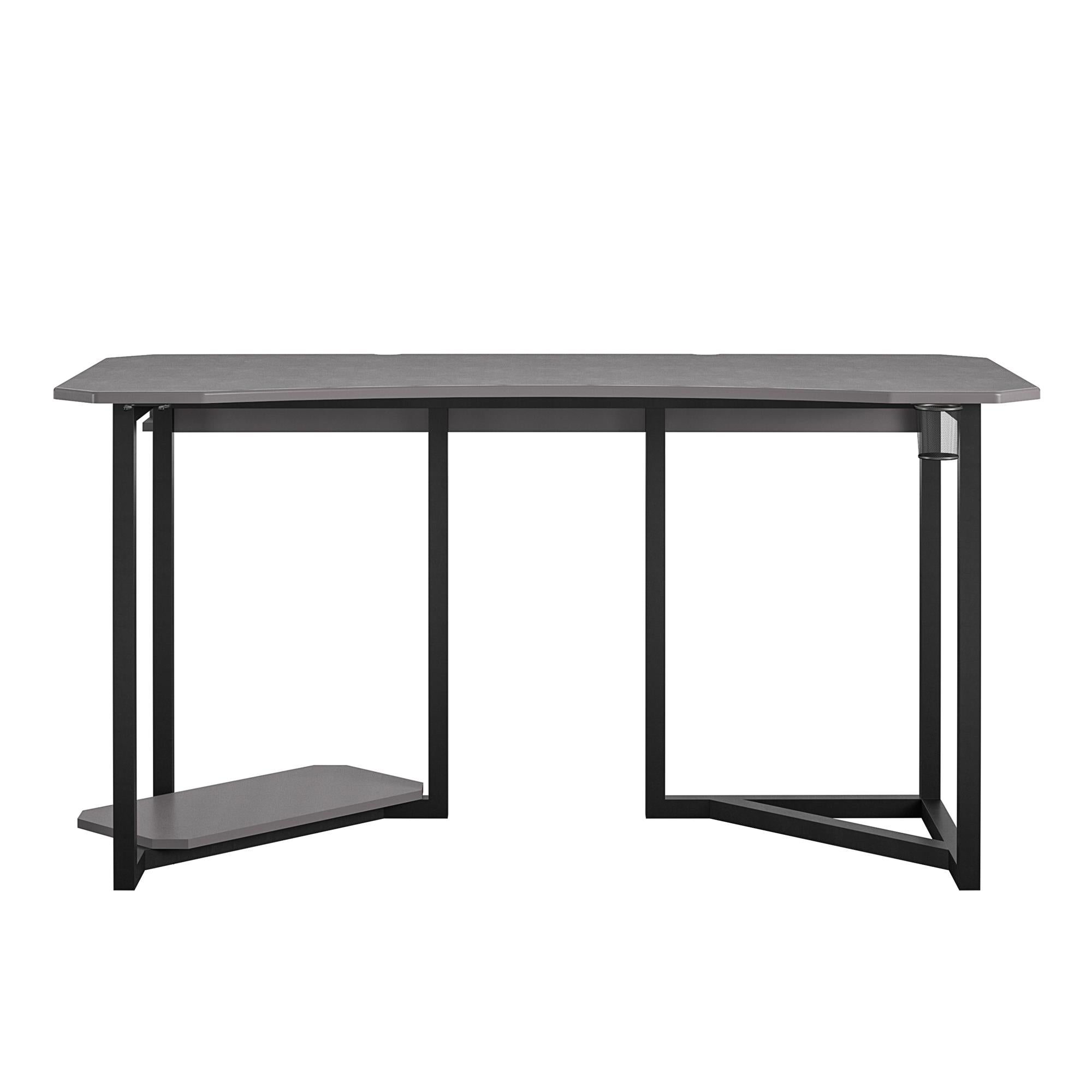NTense Quest Gaming Desk with CPU Stand - Gray