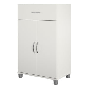 Systembuild Evolution Lory 24" 1 Drawer/2 Door Base Storage Cabinet - White