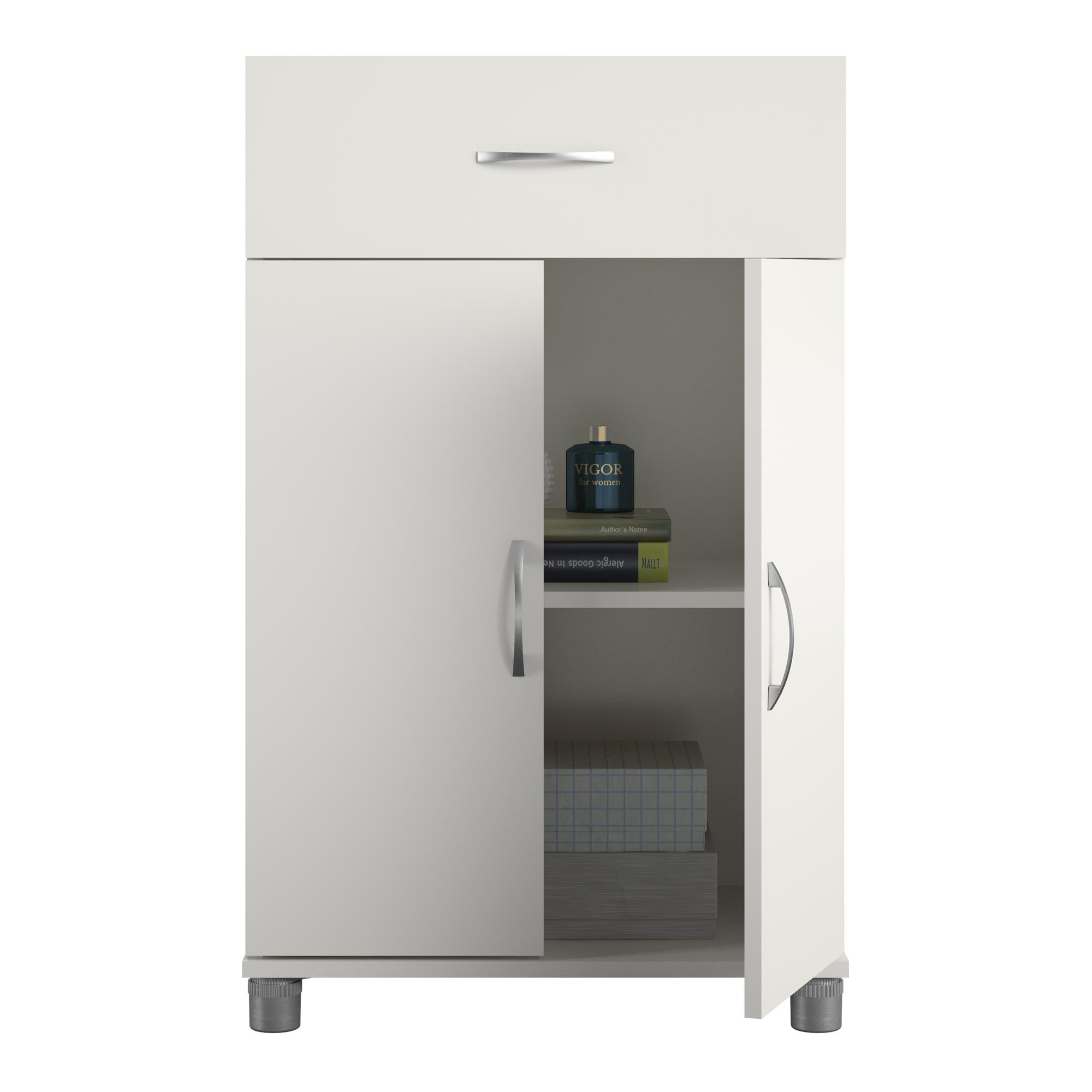 Systembuild Evolution Lory 24" 1 Drawer/2 Door Base Storage Cabinet - White