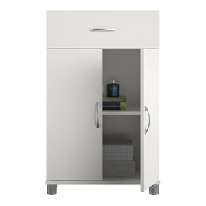 Systembuild Evolution Lory 24" 1 Drawer/2 Door Base Storage Cabinet - White
