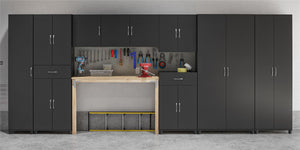 Systembuild Evolution Lory 24" 1 Drawer/2 Door Base Storage Cabinet - Black