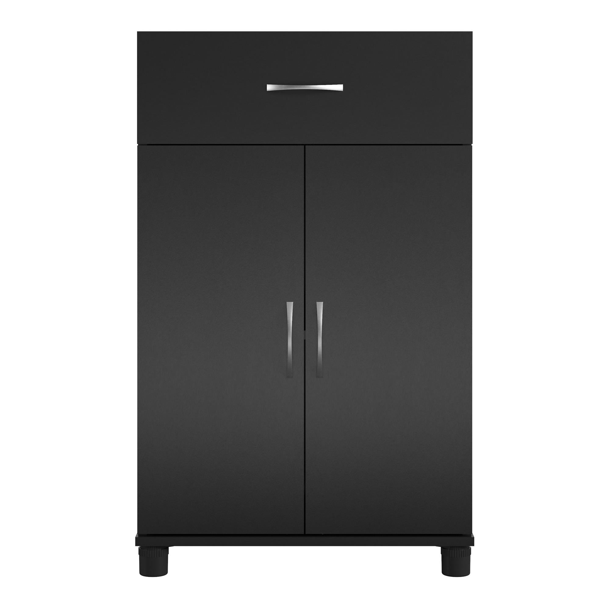 Systembuild Evolution Lory 24" 1 Drawer/2 Door Base Storage Cabinet - Black
