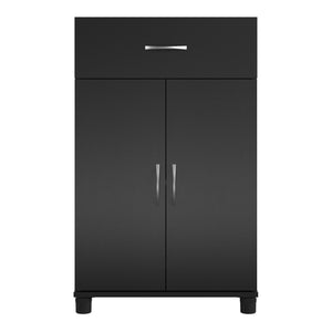 Systembuild Evolution Lory 24" 1 Drawer/2 Door Base Storage Cabinet - Black