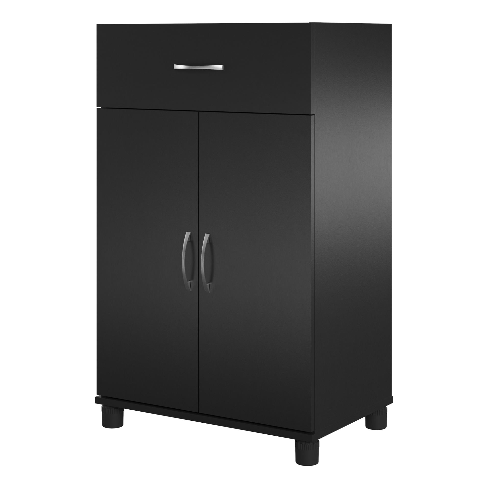Systembuild Evolution Lory 24" 1 Drawer/2 Door Base Storage Cabinet - Black