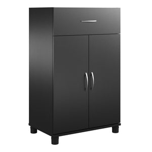 Systembuild Evolution Lory 24" 1 Drawer/2 Door Base Storage Cabinet - Black